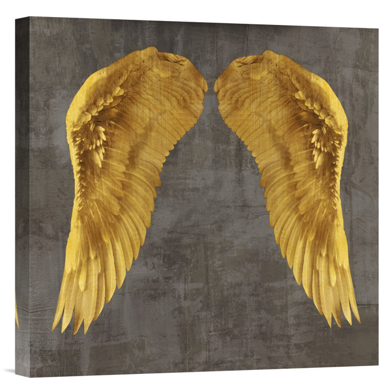 East Urban Home Angel Wings I Oil Painting Print On Canvas Wayfair