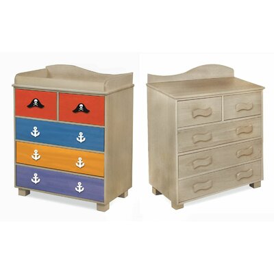 Pirate Pals 5 Drawer Chest Room Magic Color Grey Wash