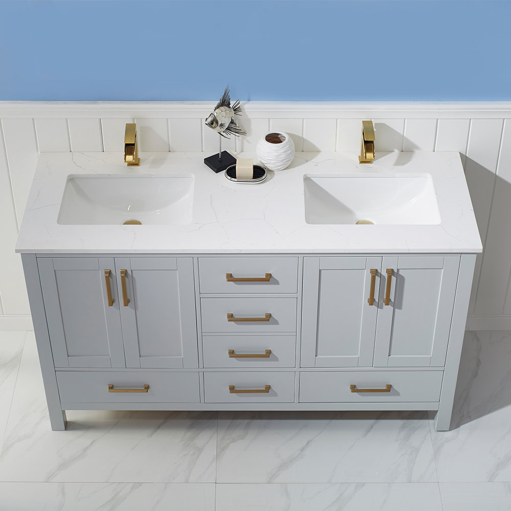 Everly Quinn Ryland 60 Double Bathroom Vanity Set Reviews Wayfair