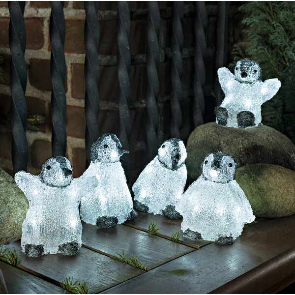 Festive Productions Acrylic Christmas Lit Penguin LED Lights Outdoor Indoor