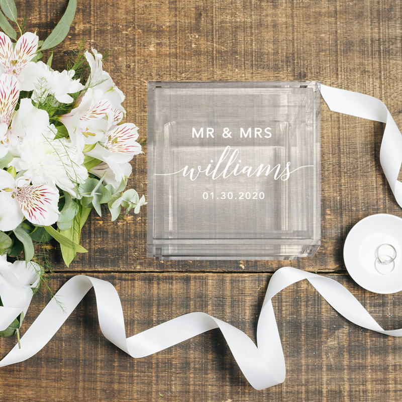 acrylic wedding ring box