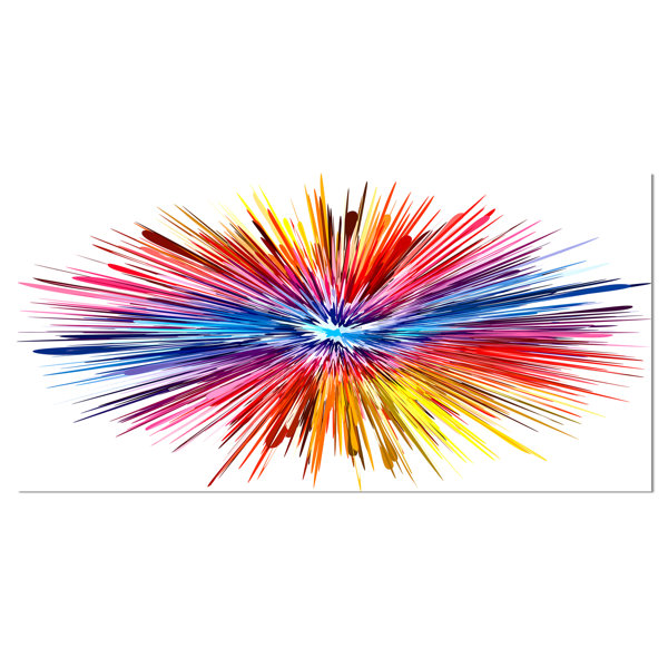 Designart Color Explosion Abstract Graphic Art On Wrapped Canvas