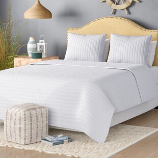 HollyHOME Solid Color Bed Quilt for Twin Size Bed Coral