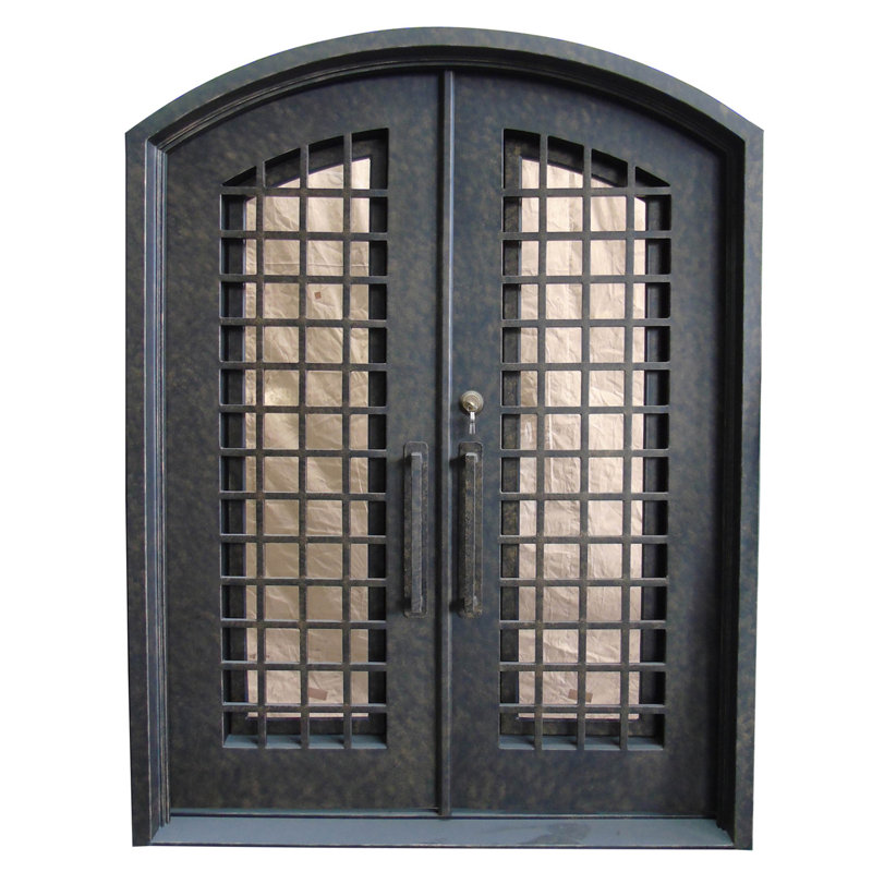 Aleko Woven Prehung Front Entry Door With Arched Top Frame And