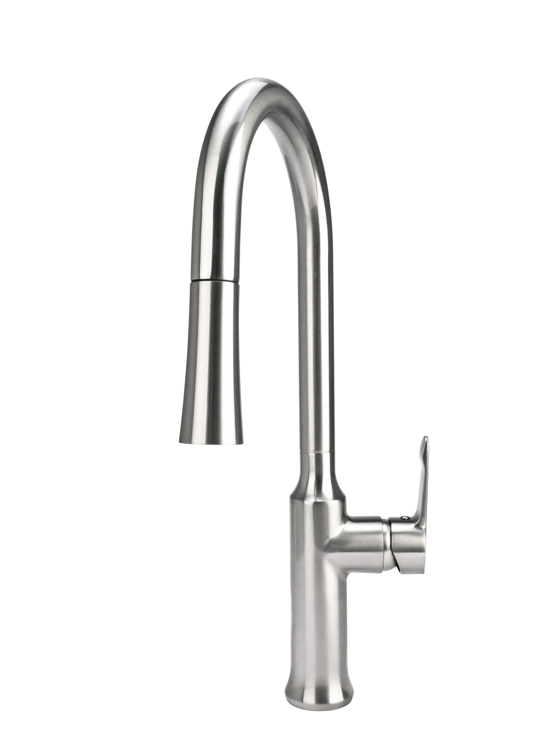 Home Improvement Brushed Finish Nylon Kitchen Sink Faucet Pull Down Sprayer Single Hole Bar Mixer Plumbing Fixtures