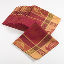 Details about   6 Envogue Pumpkin Paisley Cloth Napkin Set Orange Brown Fall Thanksgiving Cotton 