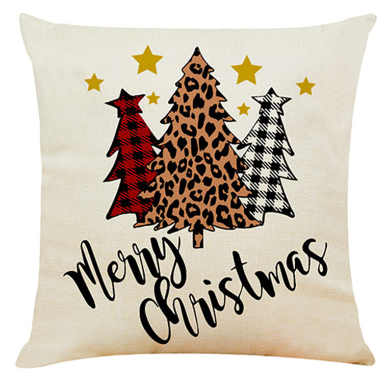 INSHERE Farmhouse 4 Pack Throw Pillow Covers Cases for Couch Sofa Bed Home Decor,Square Cotton Linen Cushion Cover 18 X 18 Inches Christmas Tree 1 INSHERE Farmhouse 4 Pack Throw Pillow Covers Cases for Couch Sofa Bed Home Decor,Square Cotton Linen Cushion Cover 18 X 18 Inches Christmas Tree 1