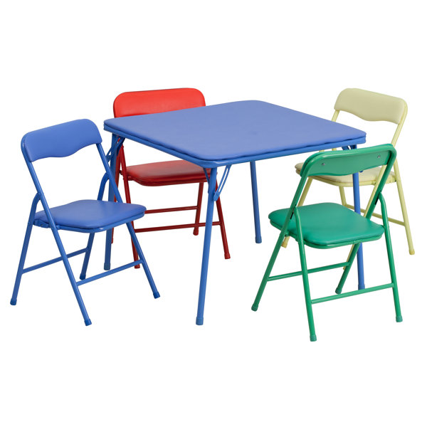 Kids Folding Table And Chairs Wayfair Storing the lightweight 19 lbs table in your car is very easy too as it folds in. kids folding table and chairs