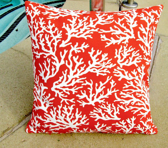 Artisan Pillows Coral Reef Beach House Indoor Outdoor Pillow Cover