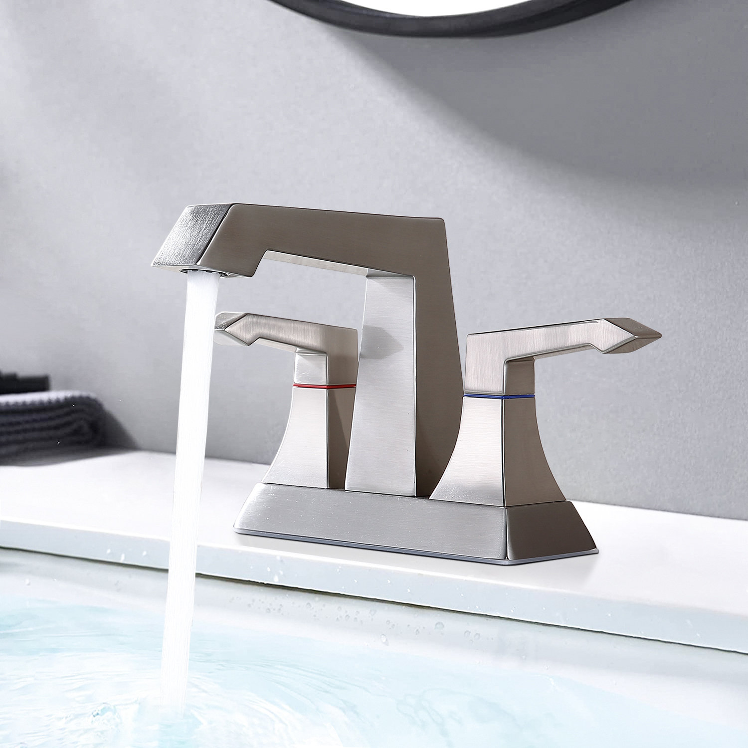 eqloo Centerset Faucet 2-handle Bathroom Faucet with Drain Assembly ...