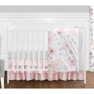 peach and mint nursery bedding