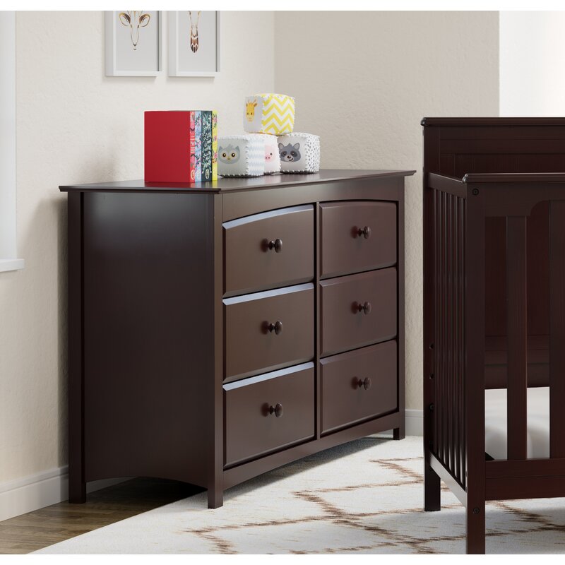 espresso changing table dresser