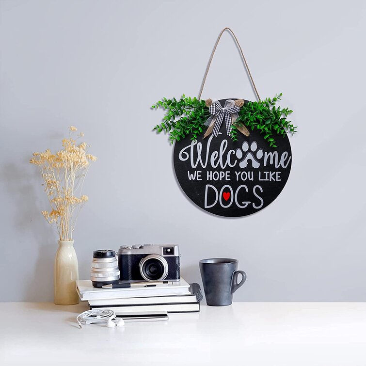 Dogs Barking Sign Dog Sign Farmhouse Decor Housewarming Gift Welcome Sign Home Decor Wood Sign Dog Lover Gift