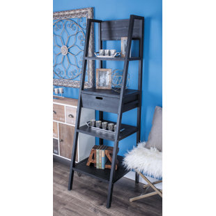 Black Gray Wood Leaning Bookcases You Ll Love In 2020 Wayfair