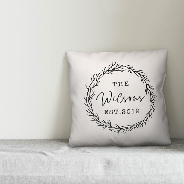 Gracie Oaks Ortis Wreath Throw Pillow Cover Wayfair
