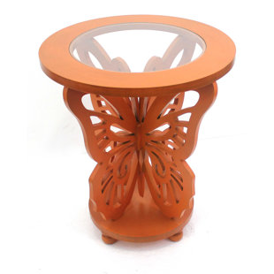 Enfield Wood Butterfly End Table by Bloomsbury Market Best Design