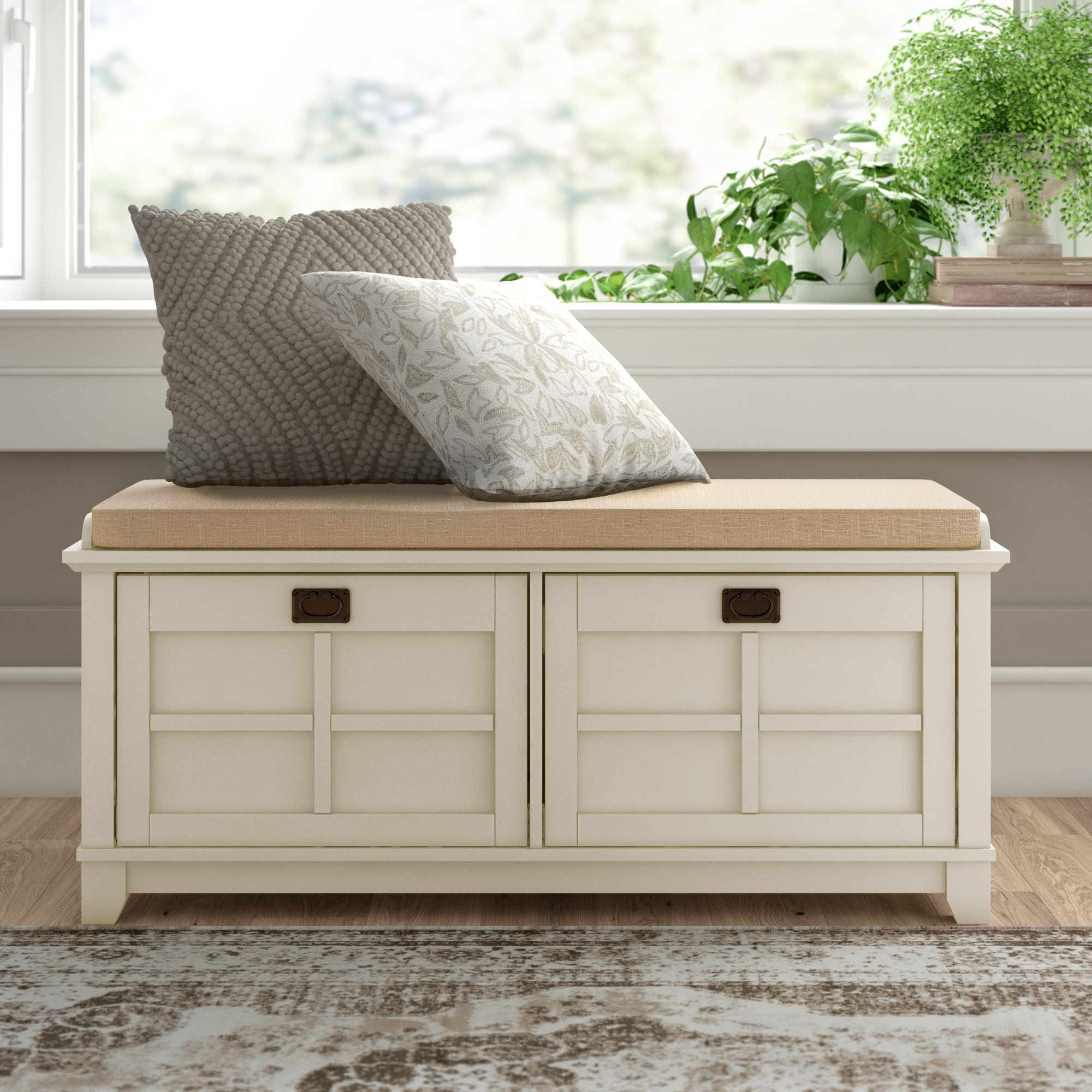Lexie Wood Storage Bench Reviews Birch Lane