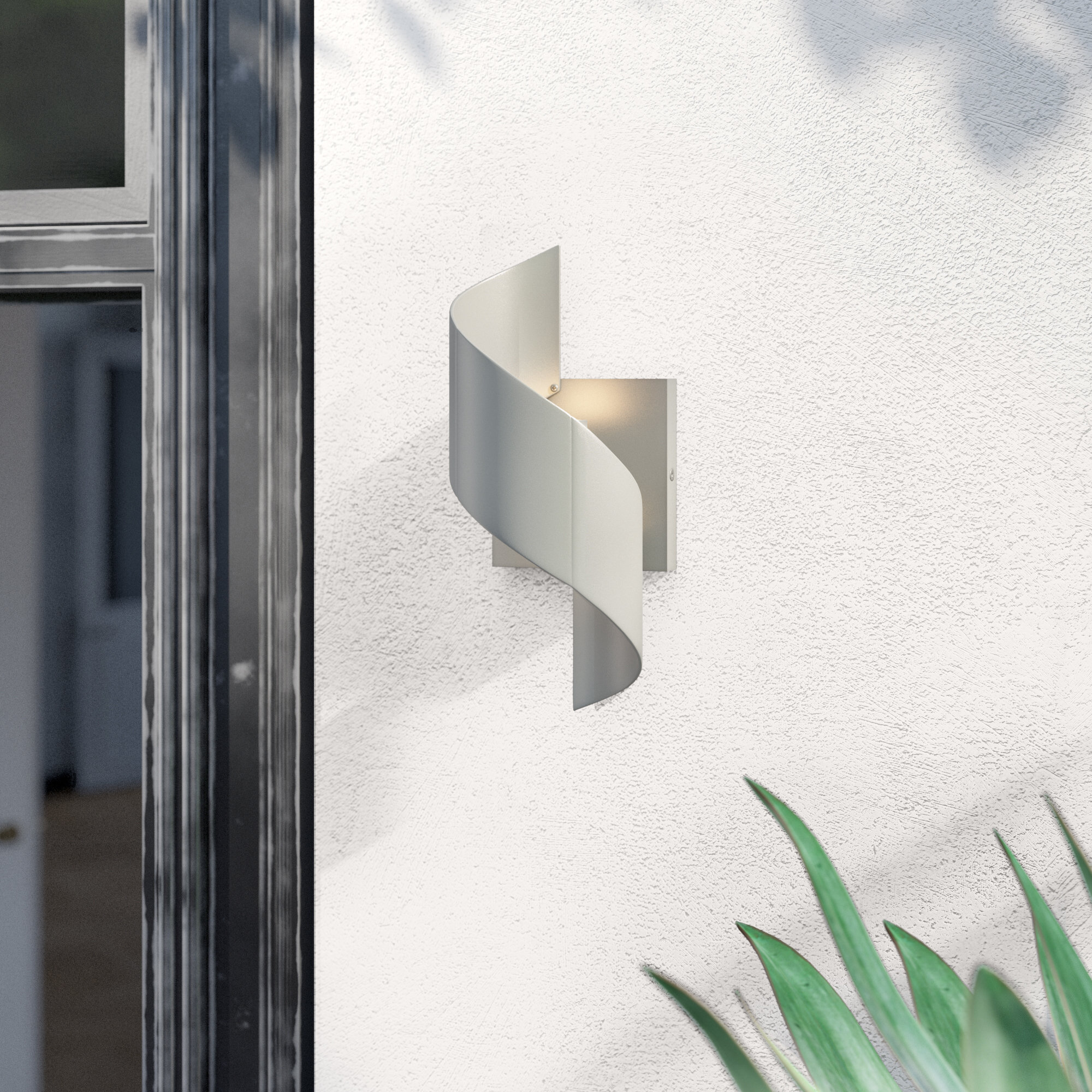 Mercury Row Addilynn 12 75 H Integrated Led Outdoor Armed Sconce Reviews Wayfair