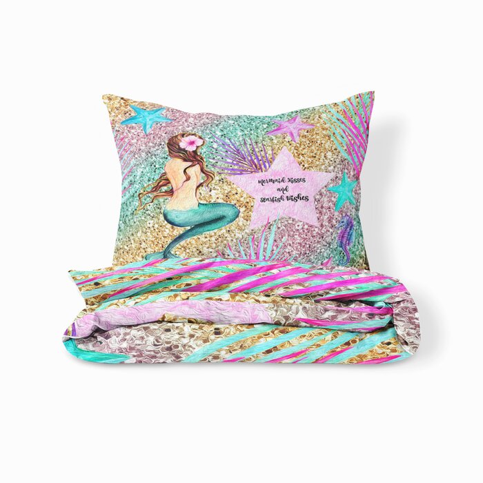 Breakwater Bay Celia Pastel Mermaid Duvet Cover Set Wayfair