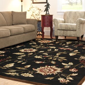 Taufner Black Area Rug