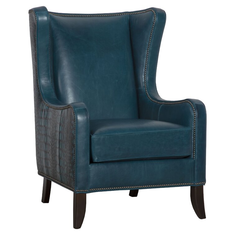 Fairfield Chair Constantine Genuine Leather Wingback Chair 