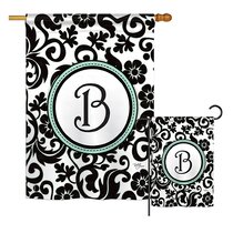Details about   Damask U Initial Simply Beauty Monogram First Last Name Garden House Yard Flag 