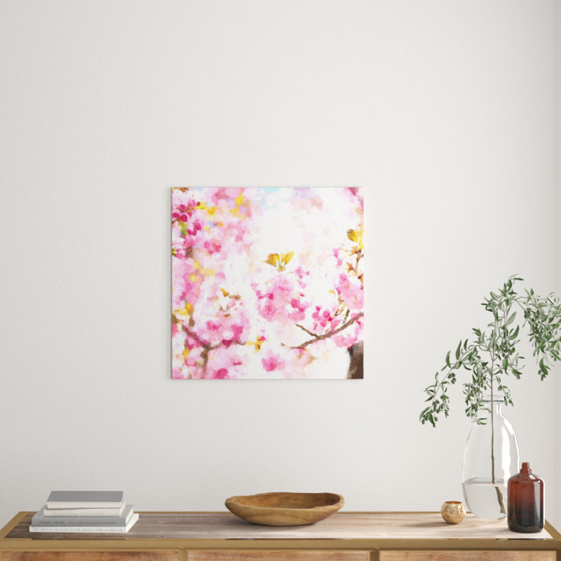 East Urban Home Very Beautiful Cherry Blossom Art Print On Canvas