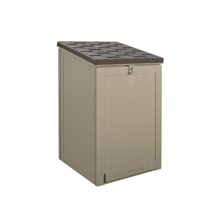 6.3 Cubic feet Cosco Outdoor Living 88333BGY1E BoxGuard Large Lockable Package Delivery and Storage Box Black/Gray 