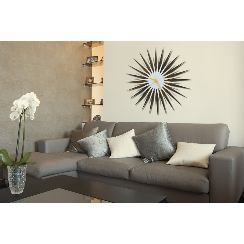 Langley Street Oversized Atomic Wall Clock Reviews Wayfair Langley Street Oversized Atomic Wall