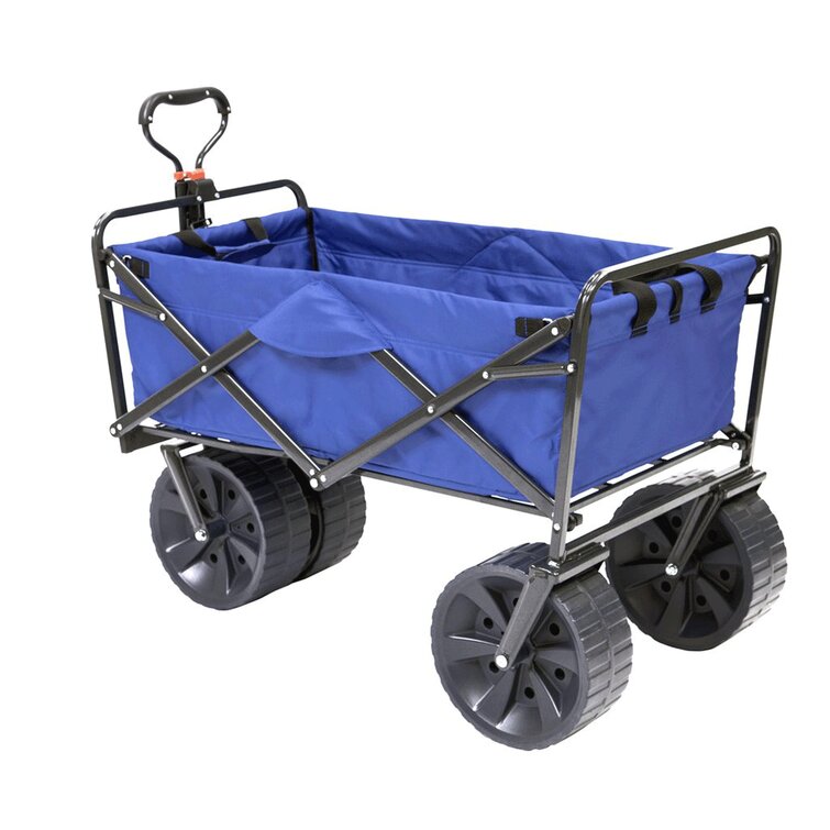 Foldable Wagon Cart Folding Collapsible Utility Beach For Kids Yard All Terrain 
