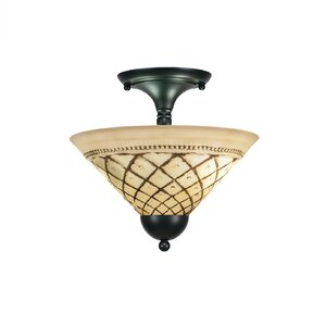 2-Light Semi Flush Mount