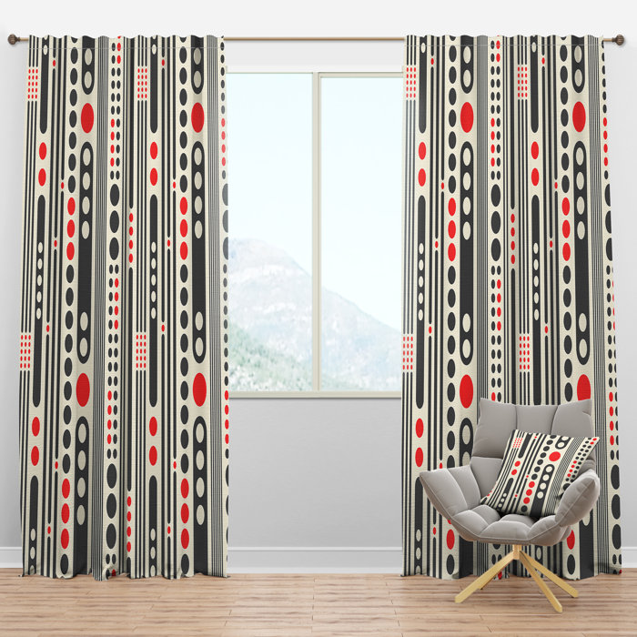 DesignArt Mid-Century Minimal Pattern II Geometric Semi ...