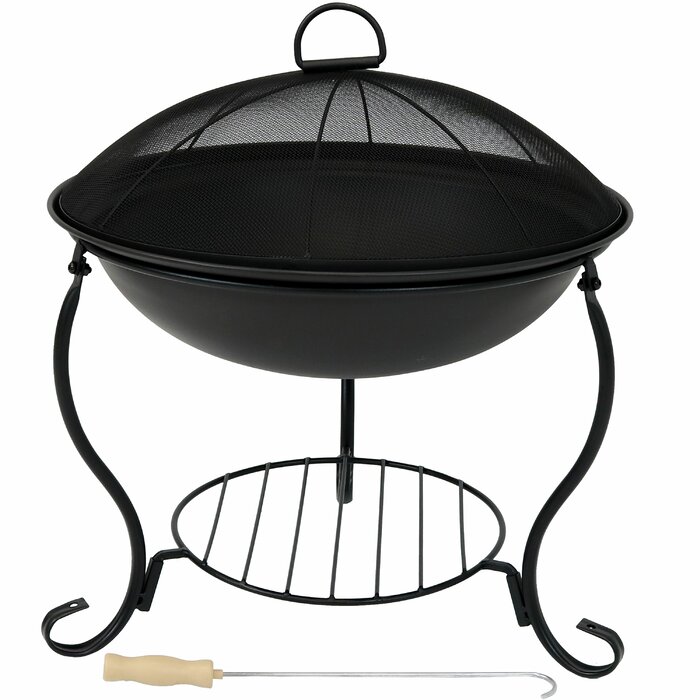 Charlton Home Neppie Steel Wood Burning Fire Pit Reviews Wayfair