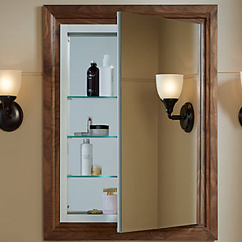 Kohler Verdera Aluminun Medicine Cabinet With Adjustable Flip Out Flat Mirror 24 W X 30 H Wayfair Ca