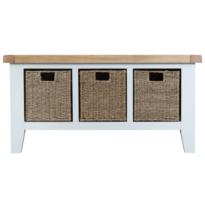Beachcrest Home Buckley Large Wood Storage Hallway Bench Reviews