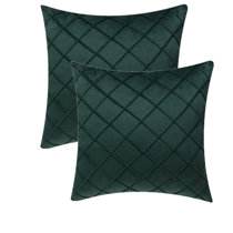 green geometric pillow