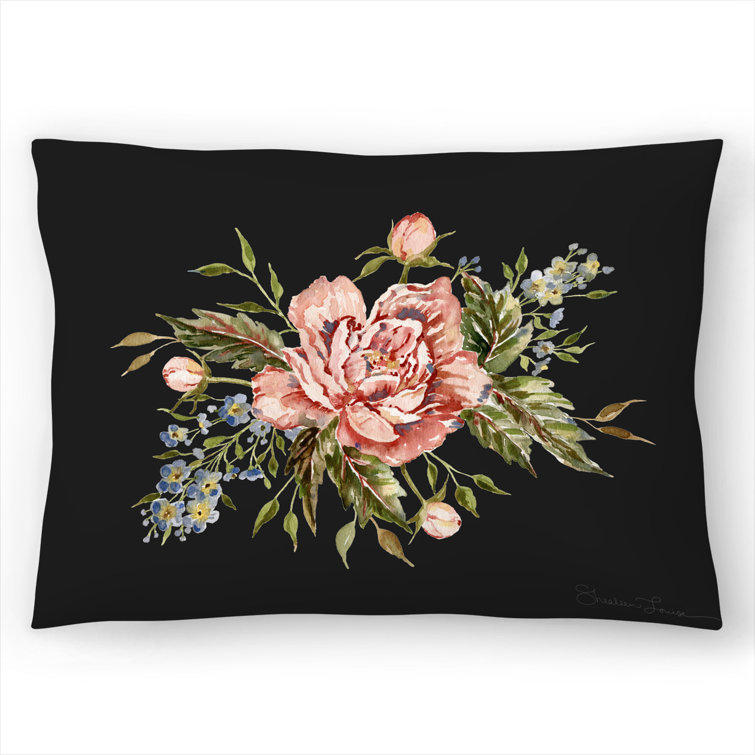 rose lumbar pillow
