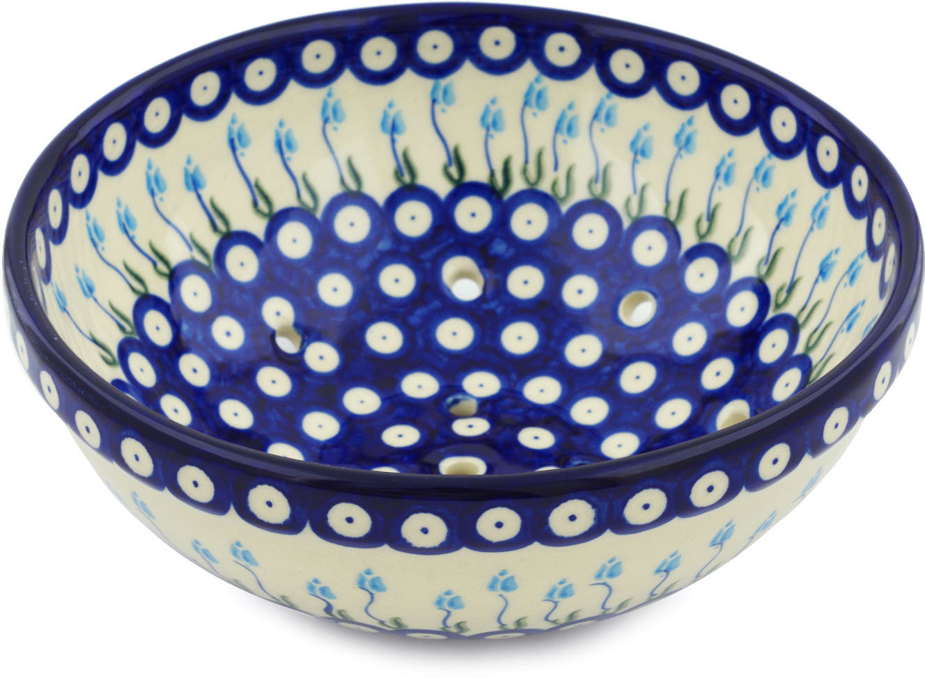 Polmedia Floral Peacock Polish Pottery Colander Wayfair