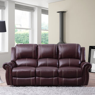 Lopp Leather Reclining Sofa by Red Barrel Studio No Copoun
