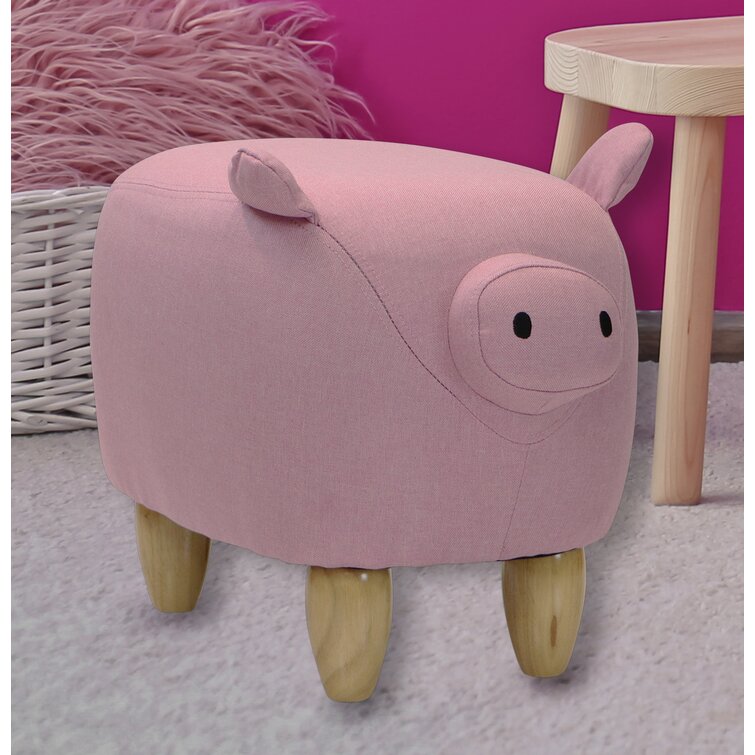 Seat with Cat Hole Cute Animal Pig Foot Stool for Kids ChildrenOttoman 