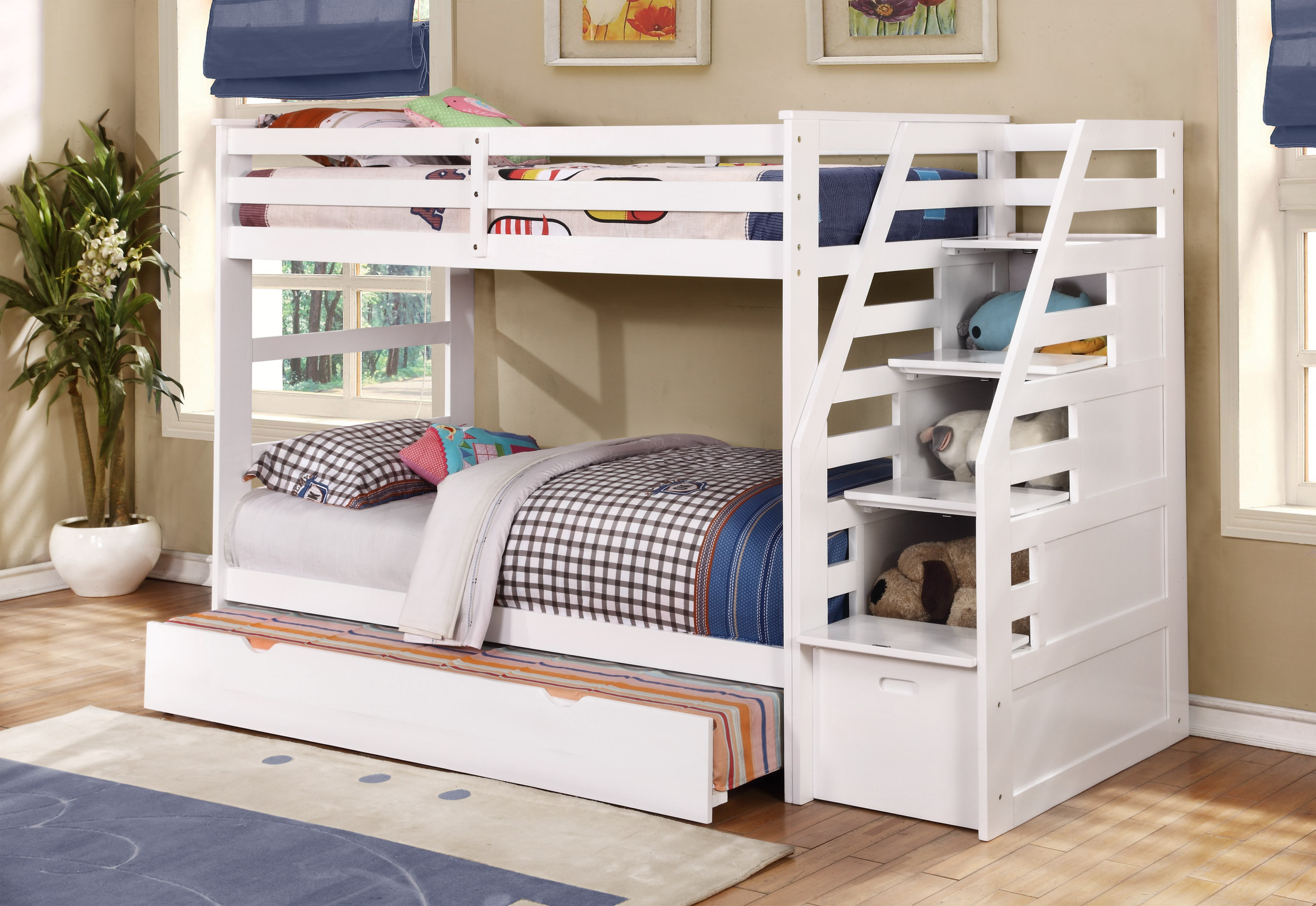 Mack Milo Marchan Twin Over Twin Bunk Bed With Trundle Reviews