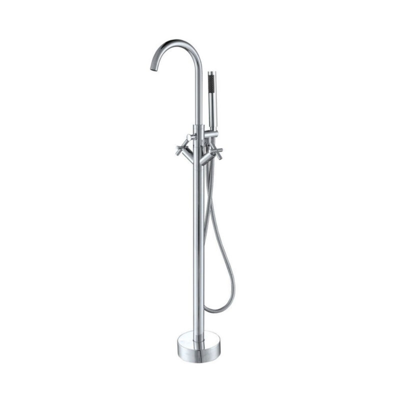 Mtdvanities Eilat Double Handle Floor Mounted Clawfoot Tub Faucet