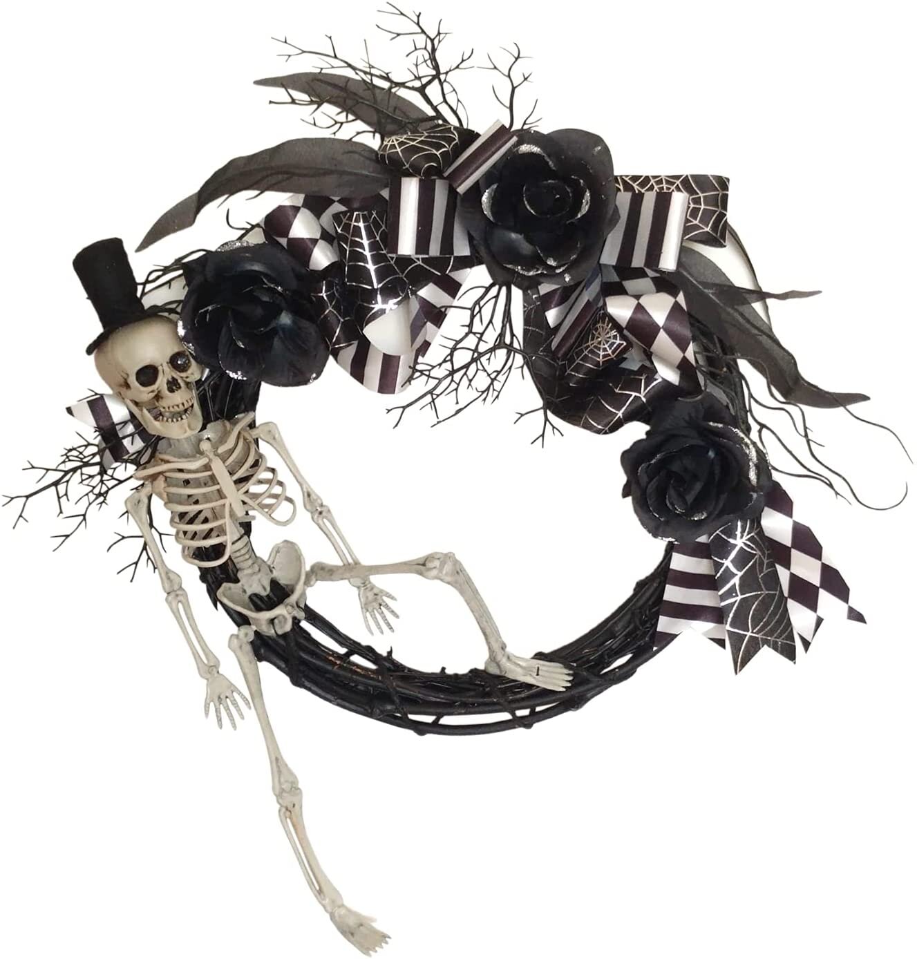 Halloween Door Hanger Hanging Ghost Spooky Skeleton Wreath Haunted House Deco UK 