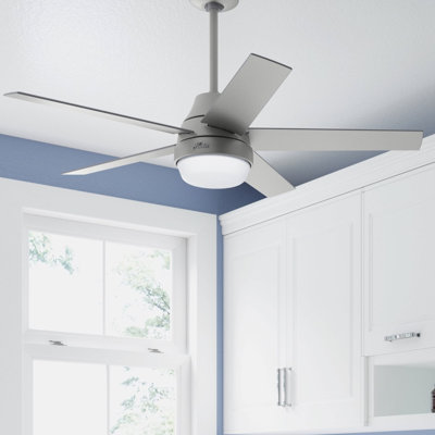 52" Aerodyne 5 - Blade Smart Standard Ceiling Fan with Lights and Remote