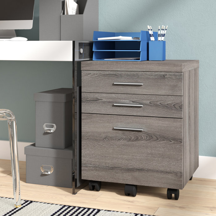 Barnaton 3 Drawer Mobile Vertical Filing Cabinet Barnaton 3 Drawer Mobile Vertical Filing Cabinet