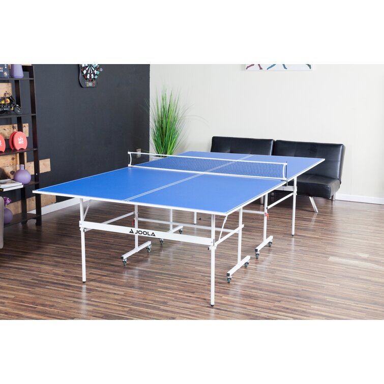 Foldable Table Tennis Indoor Ping Pong Sports Set Games Equipment Net Rack Blue 