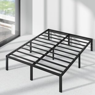 Queen Lightweight Easy Set Up Bi-Fold Platform Metal Bed Frame Open Box 
