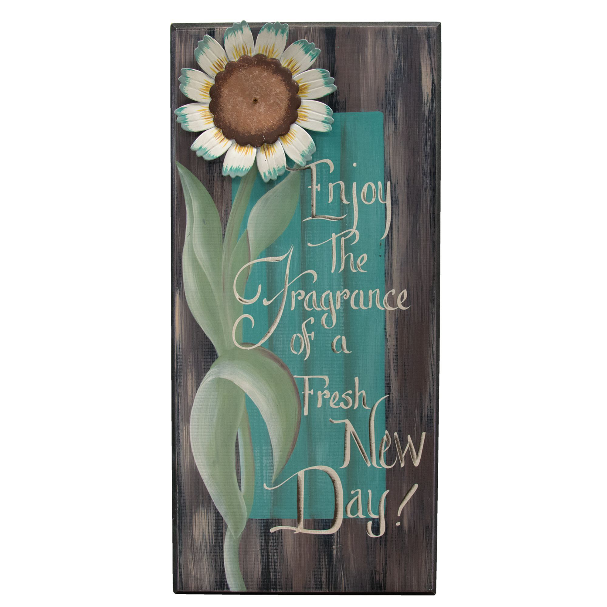 August Grove Cottage Fresh New Day Wooden Flower Sign Wall Decor