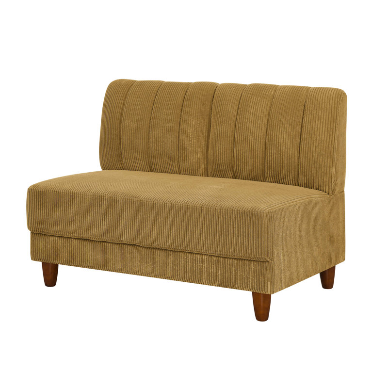 Candan 48" Upholstered Loveseat Fabric: Ginger Corduroy