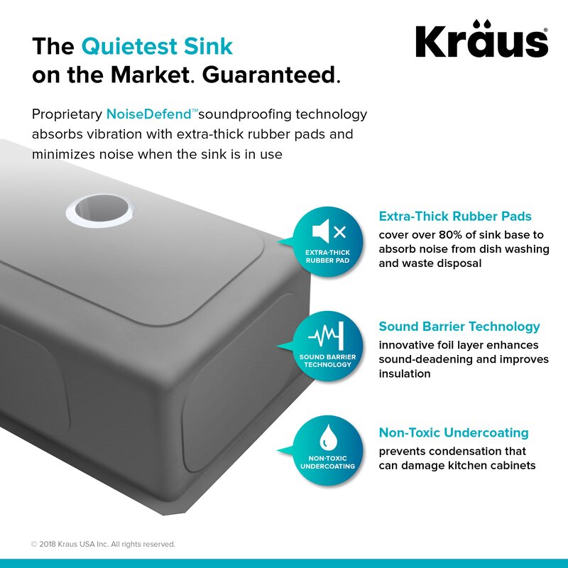 Kraus Standart Pro 16 Gauge 27 X 19 Kitchen Sink With Bottom